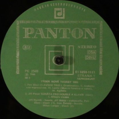 Panton 81 0850—1111 - Piano Trio/ Sonata For Violin And Piano/ T - Image 4