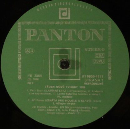 Panton 81 0850—1111 - Piano Trio/ Sonata For Violin And Piano/ T - Image 3