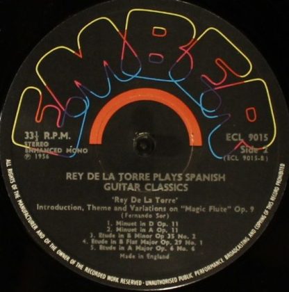 Ember Records ECL 9015 - Plays Spanish Guitar Classics - Image 4