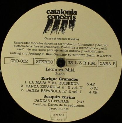 catalonia concerts CRD-002 - M. De Falla, I. Albeniz, E.Granada, - Image 4