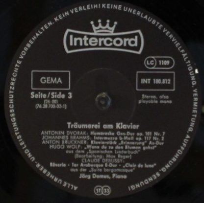 Intercord INT 180.812 - Träumerei Am Klavier (Lyrische Stücke Au - Image 3