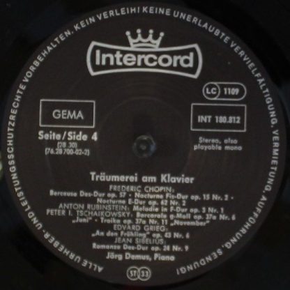 Intercord INT 180.812 - Träumerei Am Klavier (Lyrische Stücke Au - Image 4