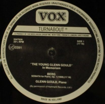 VOX/Turnabout 2TV 334 792-3 - The Young Glenn Gould In Memoriam - Image 3