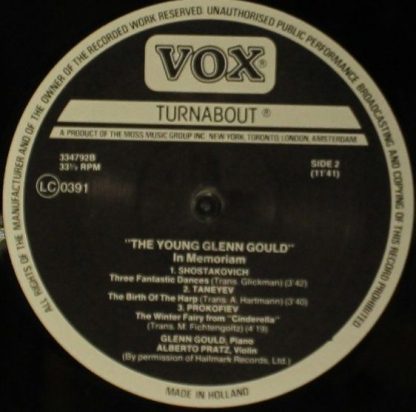 VOX/Turnabout 2TV 334 792-3 - The Young Glenn Gould In Memoriam - Image 4