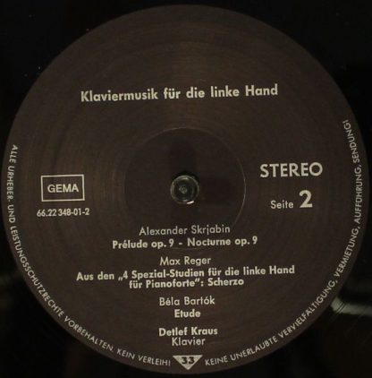 Not On Label 66.22348-01 - Klaviermusik Für Die Linke Hand - Image 6