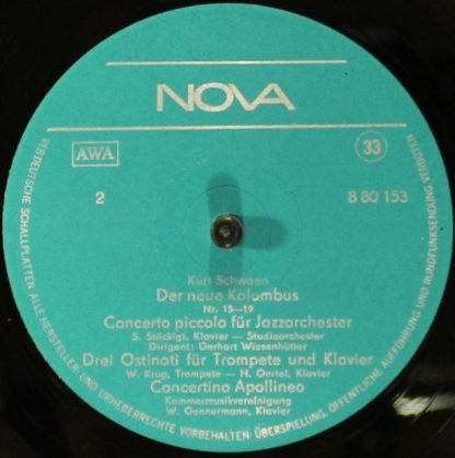 Nova 8 80 153 - Der Neue Kolumbus / Concerto Picolo Für Jazzorch - Image 4