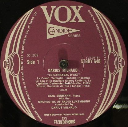 VOX (6) STGBY 640 - Le Carnival D'Aix / Concerto For Viola And O - Image 3