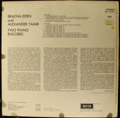 DECCA SXL 6484 - Two Piano Encores - Image 2