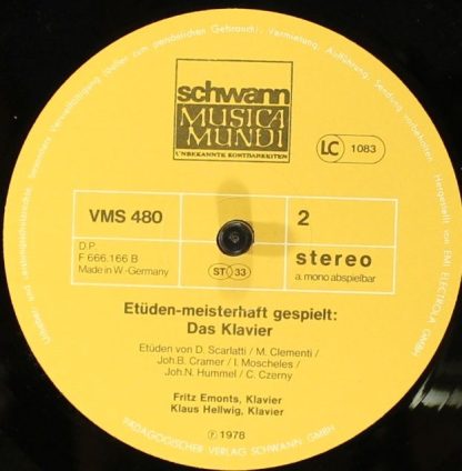 Schwann Musica Mundi VMS 480 - Etüden-Meisterhaft Gespielt: Das - Image 6