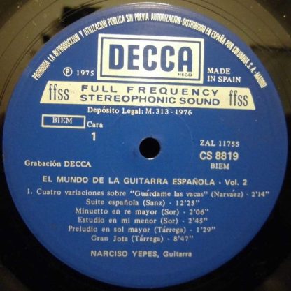 DECCA CS 8819 - El Mundo De La Guitarra Española.2 - Image 3