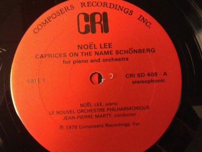 Composers Recordings Inc. CRI SD 408 - Caprices On The Name Schö - Image 3