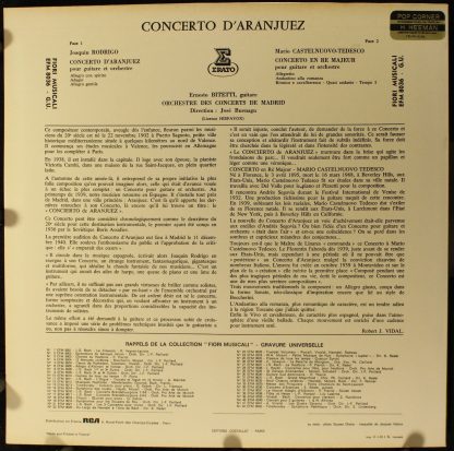 Erato EFM 8036 - Concerto De Aranjuez (Pour Guitare Et Orchestra - Image 2