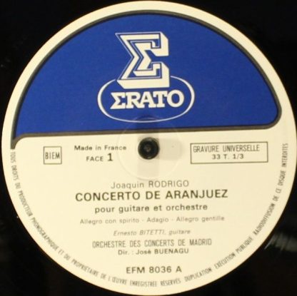 Erato EFM 8036 - Concerto De Aranjuez (Pour Guitare Et Orchestra - Image 3