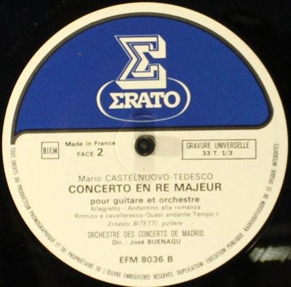 Erato EFM 8036 - Concerto De Aranjuez (Pour Guitare Et Orchestra - Image 4