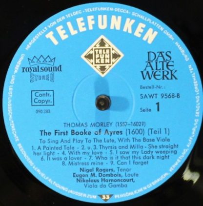 Telefunken SAWT 9568-B - The First Booke Of Ayres - Image 6
