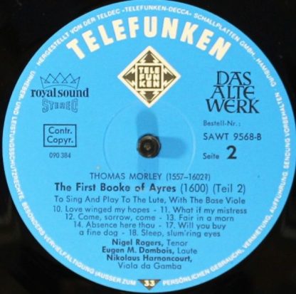 Telefunken SAWT 9568-B - The First Booke Of Ayres - Image 5