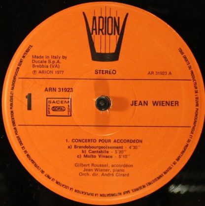 ARION ARN 31923 - Concerto Pour Accordéon Et Orchestre / Concert - Image 3