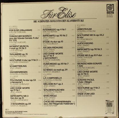 Delta (18) DK 29 051 - Für Elise (Die Schönsten Romantischen Kla - Image 2
