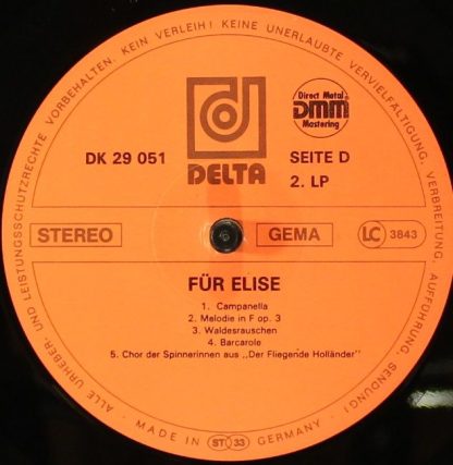 Delta (18) DK 29 051 - Für Elise (Die Schönsten Romantischen Kla - Image 6