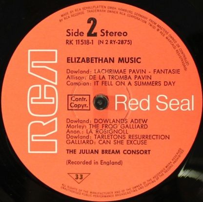 RCA Red Seal RK 11518/1-2 - Elisabethan Music - Image 7