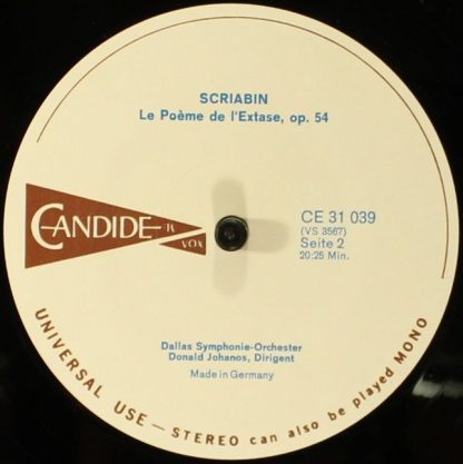 Candide CE 31039 - Two Tone Poems : The Poem Of Ecstasy, Op. 54 - Image 4