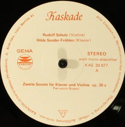 Kaskade KAS 30 007 - Zweite Sonate Für Klavier Und Violine / Dri - Image 3