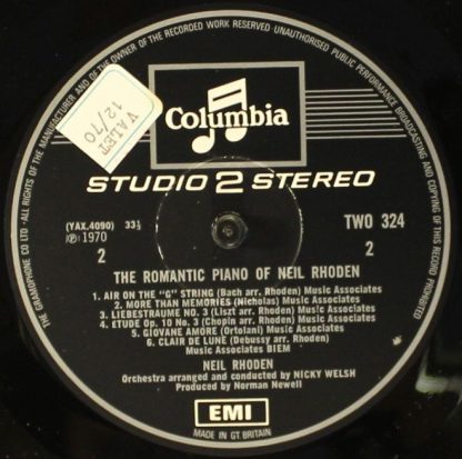 Columbia TWO 324 - The Romantic Piano - Image 4