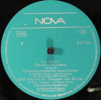 Nova 8 80 153 - Der Neue Kolumbus / Concerto Picolo Für Jazzorch - Image 4