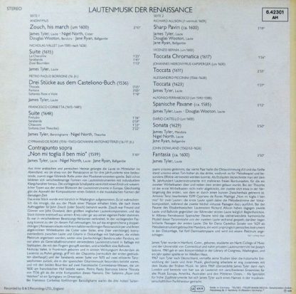 DECCA 6.42301 AH - Lautenmusik Der Renaissance - Image 2