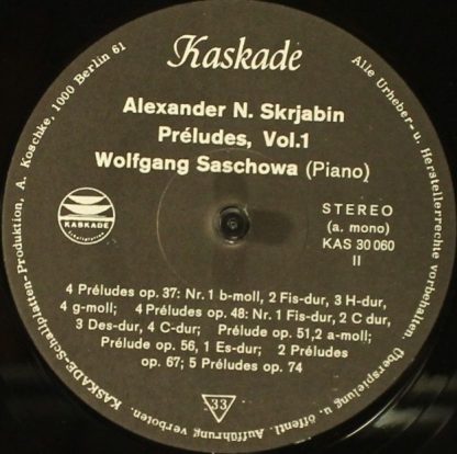 Kaskade KAS 30 060 - Canon, Préludes Vol. 1 - Image 4