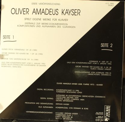 K-Classic K-CL 9002 - Oliver Amadeus Kayser Spielt Eigene Werke