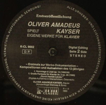 K-Classic K-CL 9002 - Oliver Amadeus Kayser Spielt Eigene Werke - Image 5