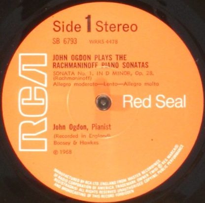 RCA Red Seal SB 6793 - Plays The Rachmaninoff Piano Sonatas - Image 3