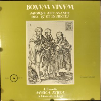 Alpha Brussels DB 193 - Bonum Vinum - Musique Allemande Des 15ᵉ
