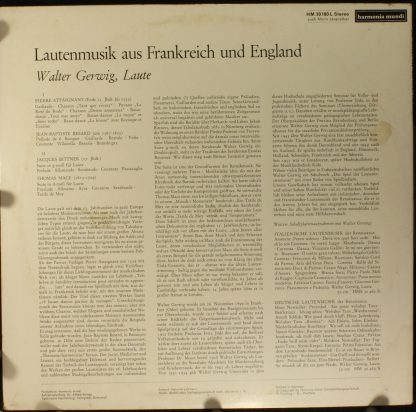 Harmonia Mundi HM 30 180 L - Lautenmusik Aus Frankreich Und Engl - Image 2