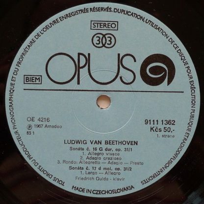 Opus 9111 1362 - Beethoven - Friedrich Gulda  8 - Image 3