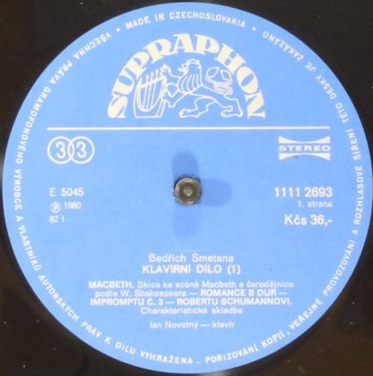 Supraphon 1111 2693 - Klavírní Dílo - Image 3