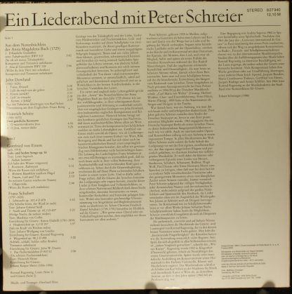 Eterna 8 27 940 - Ein Liederabend Mit Peter Schreier - Image 2