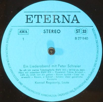 Eterna 8 27 940 - Ein Liederabend Mit Peter Schreier - Image 3