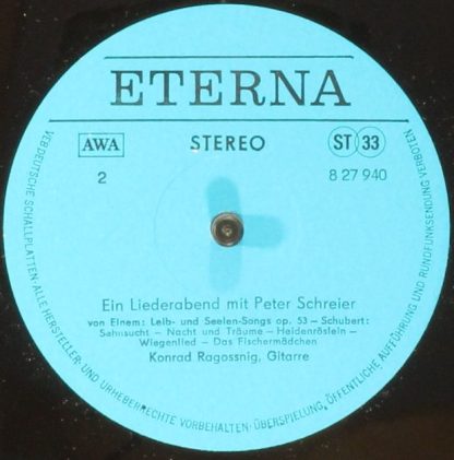 Eterna 8 27 940 - Ein Liederabend Mit Peter Schreier - Image 4
