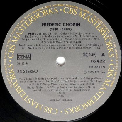 CBS Masterworks 76422 - The Chopin Preludes (Complete) - Image 3