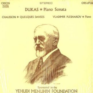 Orion ORS 6906 - Piano Sonata / Quelques Danses
