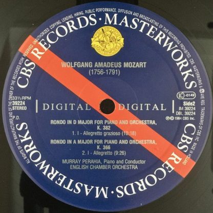 CBS Masterworks IM 39224 - Piano Concerto No. 26, K. 537 "Corona - Image 4