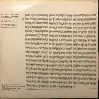 CBS 61711 - Konzert Für Klavier Und Orchester F-Moll Op. 114 - Image 2