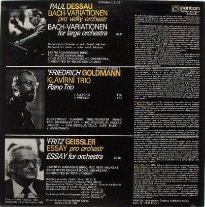 Panton 8110 0344 - Bach-Variationen For Large Orchestra / Piano - Image 2