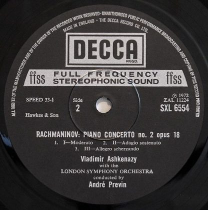 DECCA SXL 6554 - Piano Concertos Nos.1 And 2 - Image 4