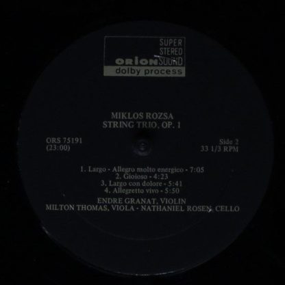 Orion ORS 75191 - Piano Quintet, Op. 2 / String Trio, Op. 1 - Image 4
