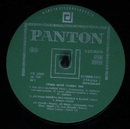 Panton 81 0850—1111 - Piano Trio/ Sonata For Violin And Piano/ T - Image 3