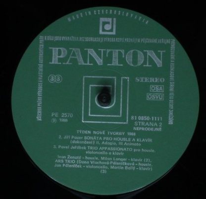 Panton 81 0850—1111 - Piano Trio/ Sonata For Violin And Piano/ T - Image 4