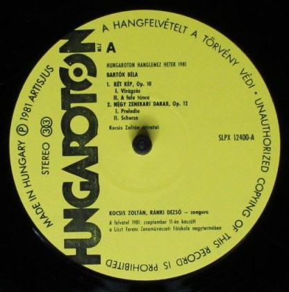 Hungaroton SLPX 12400 - Hungaroton Hanglemez Hetek 1981 - Megnyi - Image 3